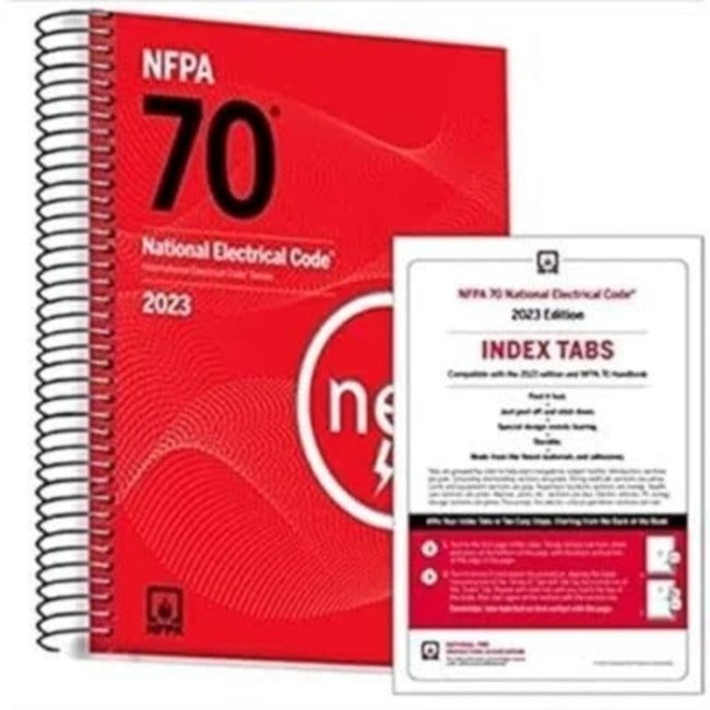 NFPA 70 National Electrical Code 2023 Spiral Edition + Index Tabs