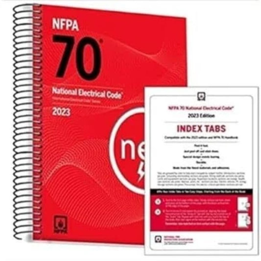 NFPA 70 National Electrical Code 2023 Spiral Edition + Index Tabs