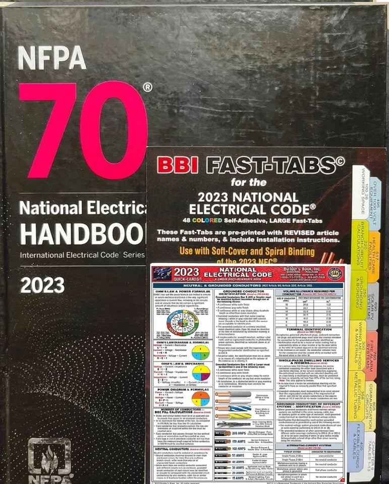 NFPA 70 National Electrical Code Handbook 2023 Edition Hardcover + bbi + quick