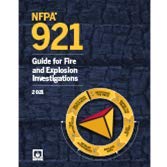 NFPA 921 Guide for Fire and Explosion Investigations, 2021 Edition – Paperback – book cover