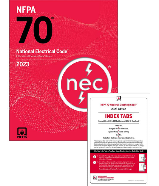 NFPA 70 NEC 2023 Paperback with Index Tabs