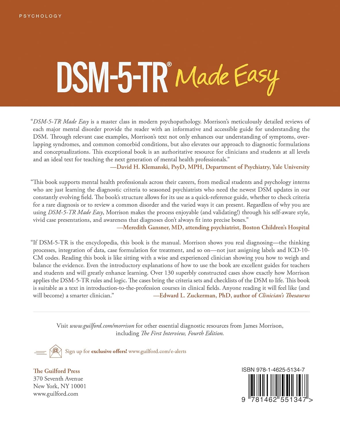 DSM-5-TR® Made Easy : The Clinician's Guide to Diagnosis by James Morrison HB