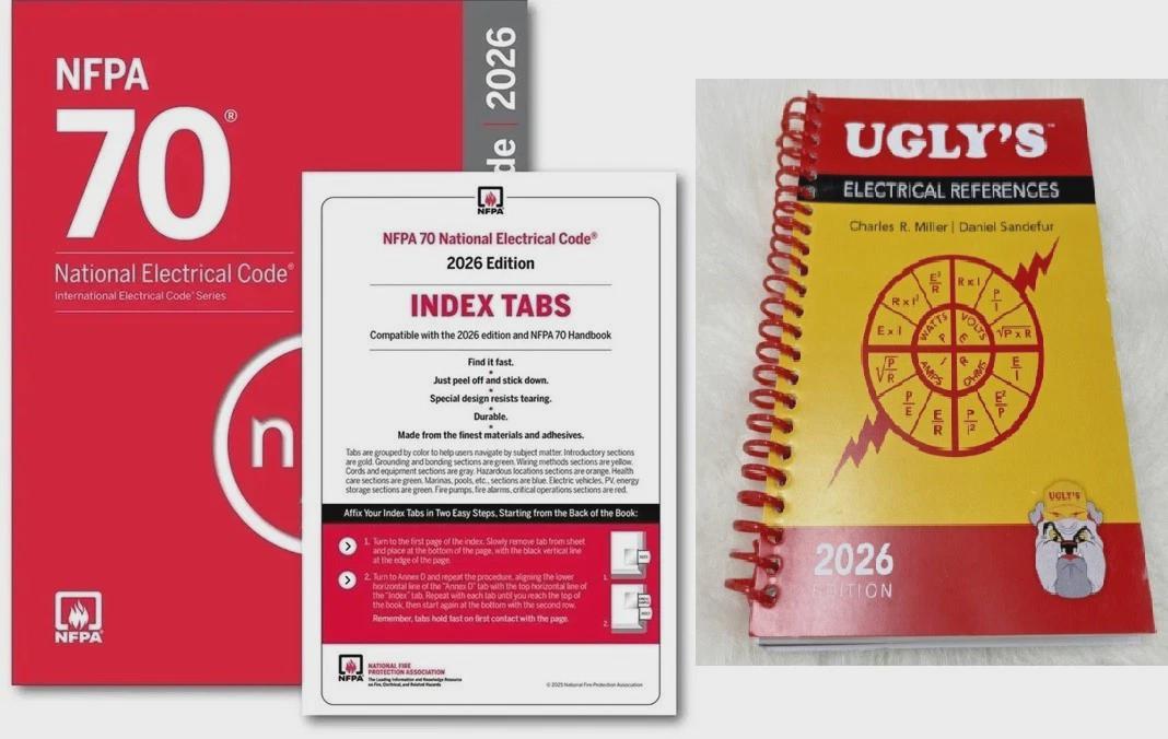 NFPA 70, National Electrical Code (NEC) 2026 + index tab + ugly electrical 2026