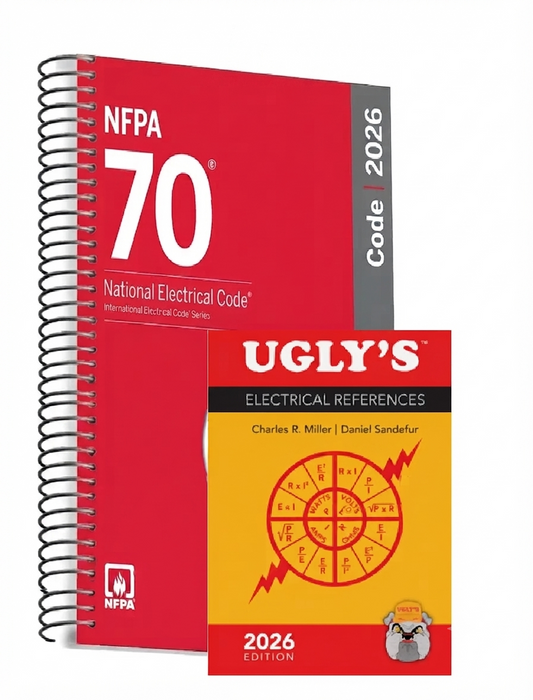 NFPA 70 NEC 2026 Edition Spiral + Ugly's Electrical References 2026