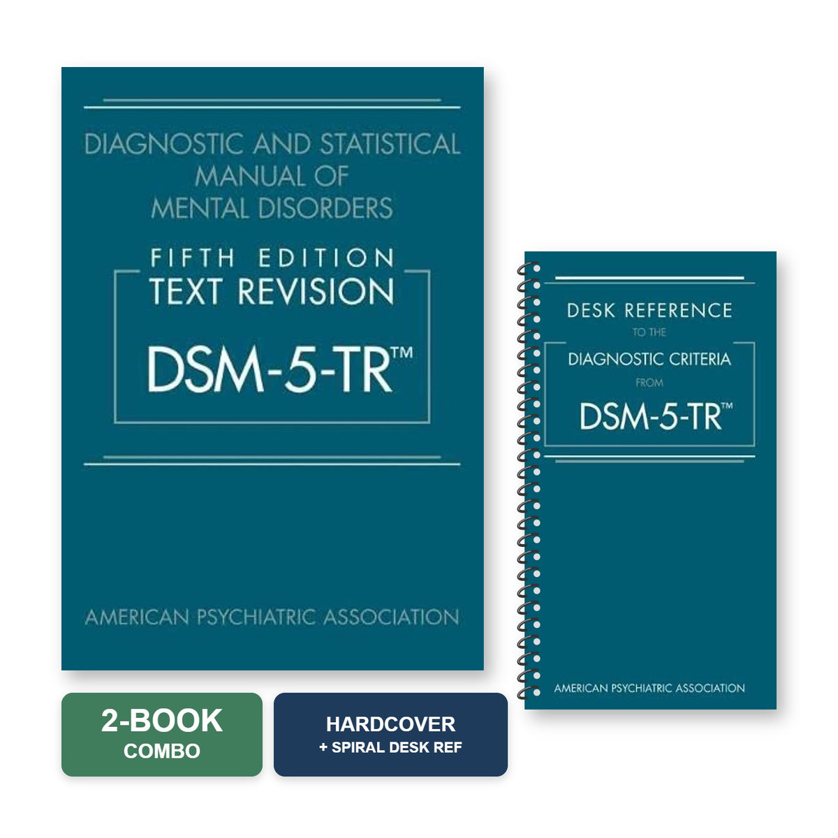 DSM-5-TR hardcover and Desk Reference to the Diagnostic Criteria spiral bound combo