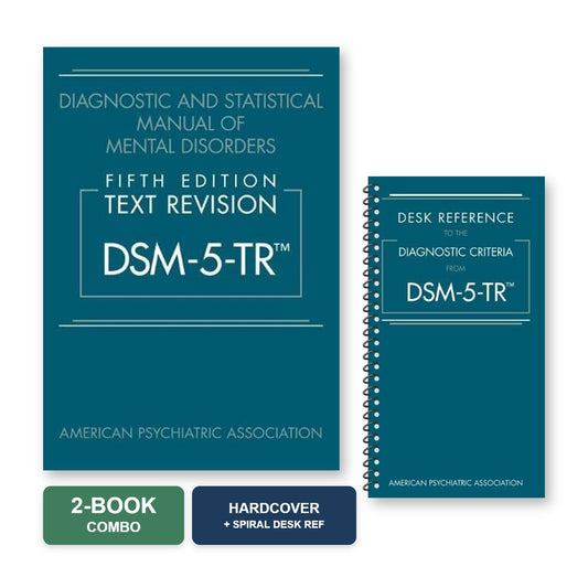 DSM-5-TR hardcover and Desk Reference to the Diagnostic Criteria spiral bound combo