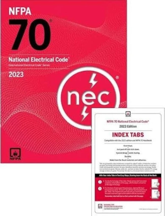 NFPA 70 National Electrical Code NEC 2023 Paperback + Index Tabs
