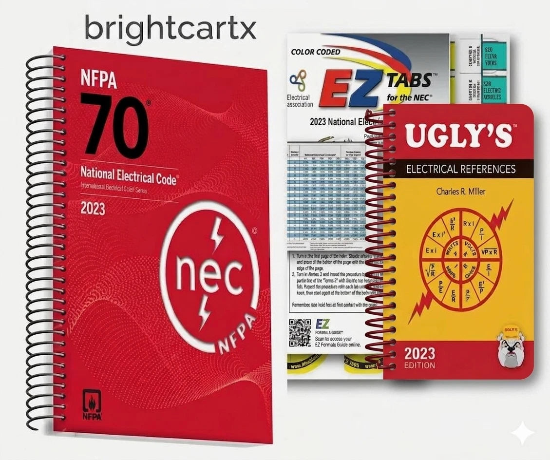 NFPA 70 2023 NEC Code Book + Ugly's Electrical Ref Spiral +EZ TAB USA STOCK USPS